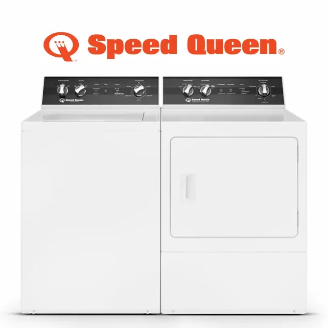 Speed Queen 5006 Side-by-Side Washer & Dryer Set with Top Lo